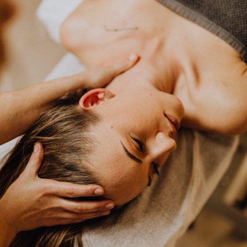 A Woman Having a Massage